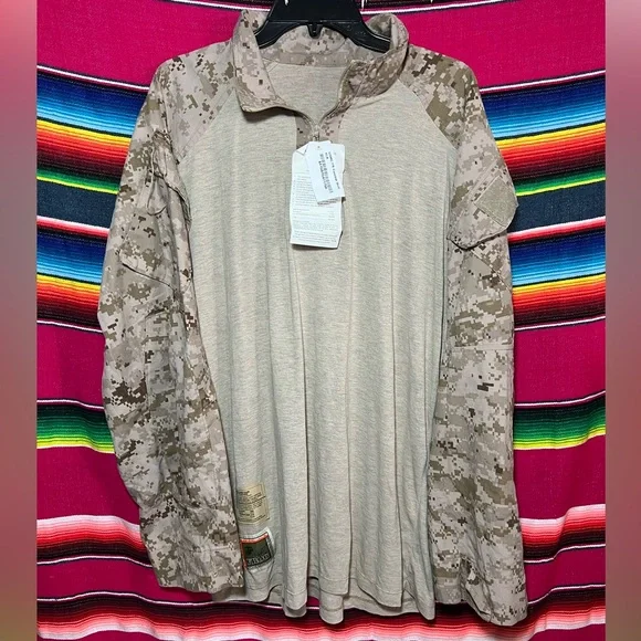 NWT USMC Desert MARPAT FROG Combat Shirt Size XL Regular - Picture 1 of 4